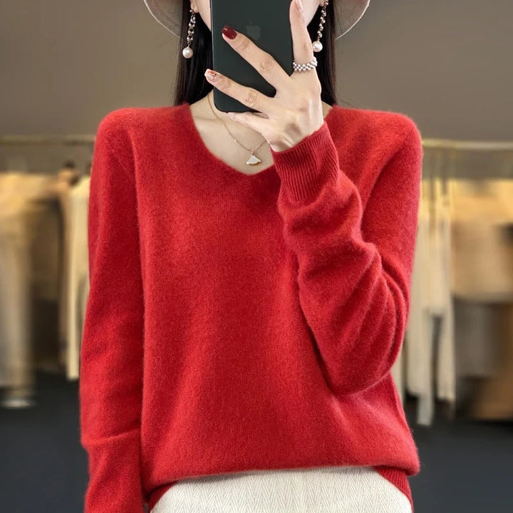 Lillian v neck wool sweater – image 2