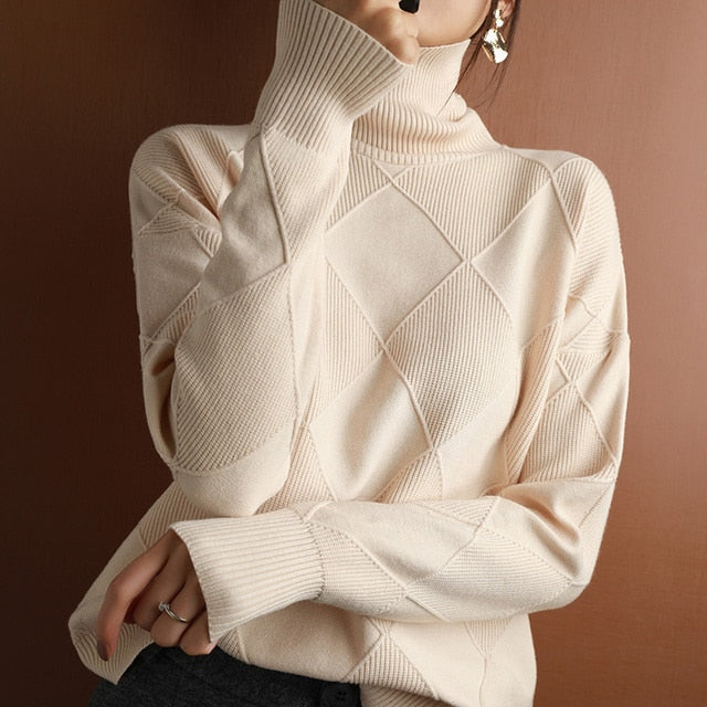 Evangelina fine knit winter turtleneck sweater – image 3