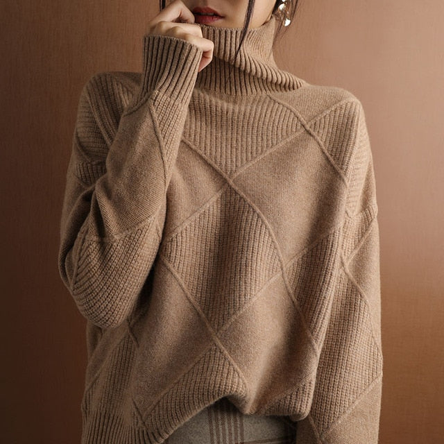 Evangelina fine knit winter turtleneck sweater – image 4