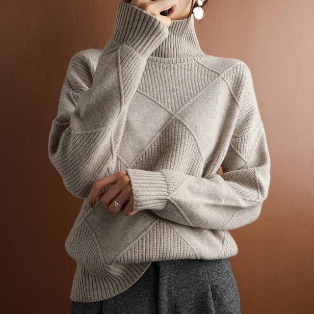 Evangelina fine knit winter turtleneck sweater – image 5