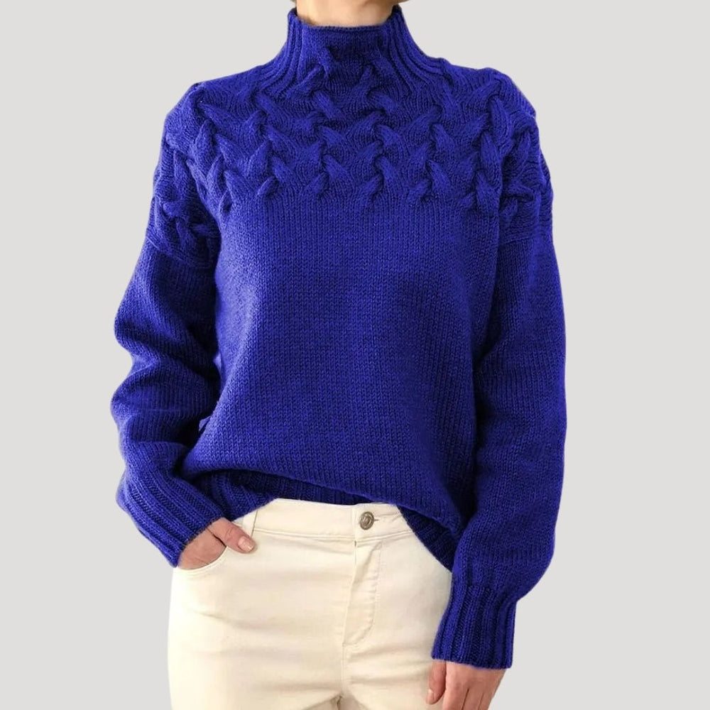 Nadia cable knit turtleneck sweater