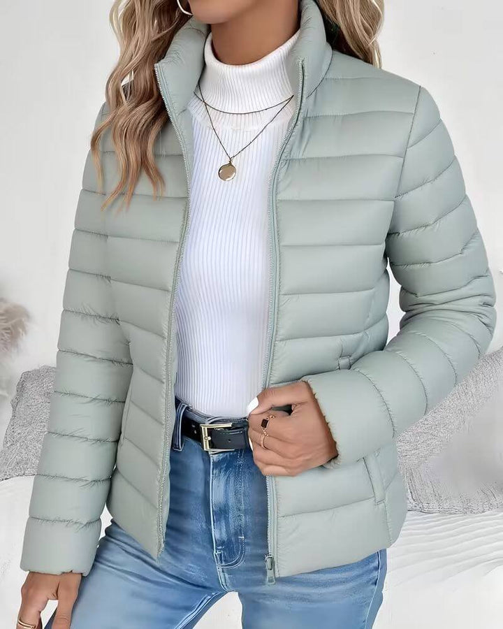 Brynlee high neck cropped puffer jacket