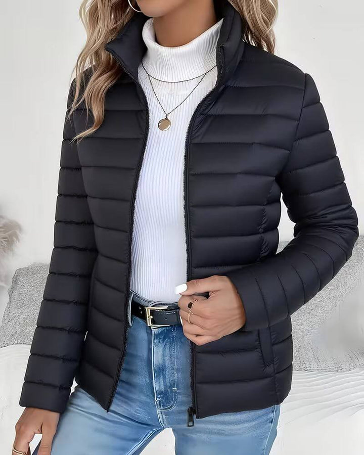 Brynlee high neck cropped puffer jacket – image 2