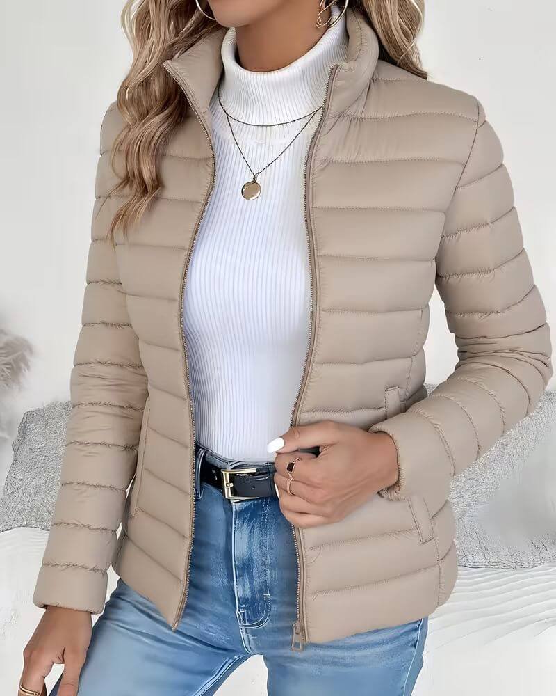 Brynlee high neck cropped puffer jacket – image 3