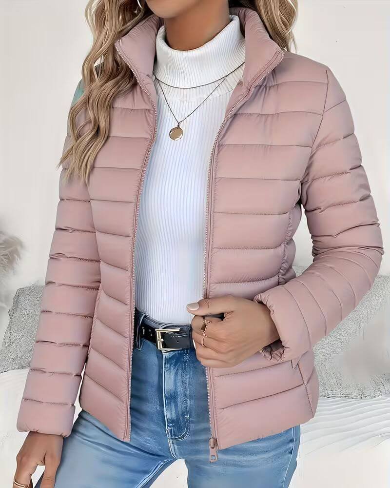 Brynlee high neck cropped puffer jacket – image 4