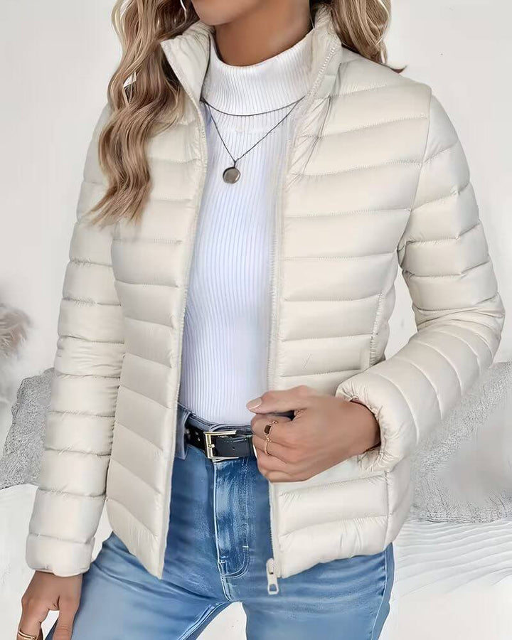 Brynlee high neck cropped puffer jacket – image 5
