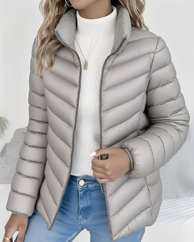 Brynlee high neck cropped puffer jacket – image 6