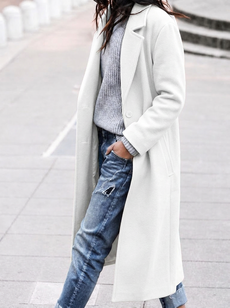 Sophie oversized longline wool look coat – image 6