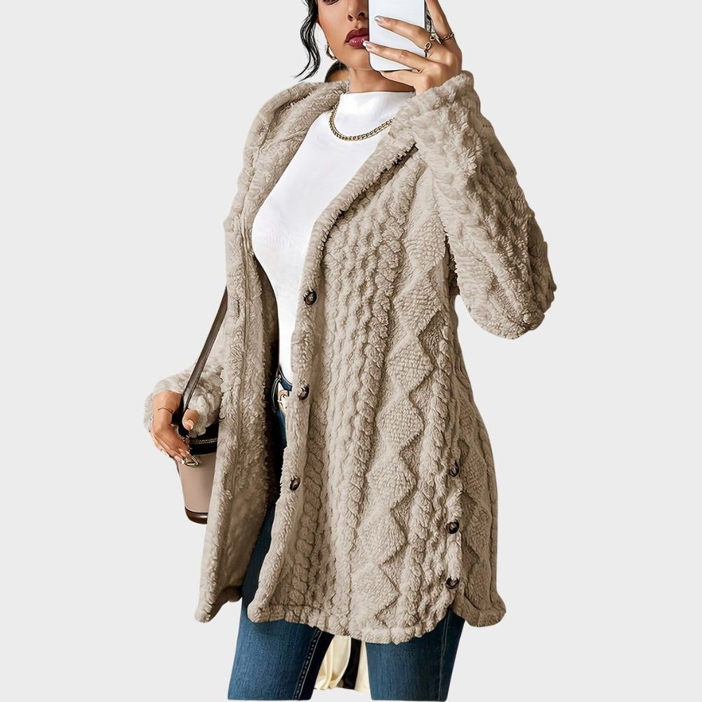 Cora plush hooded long cardigan – image 2
