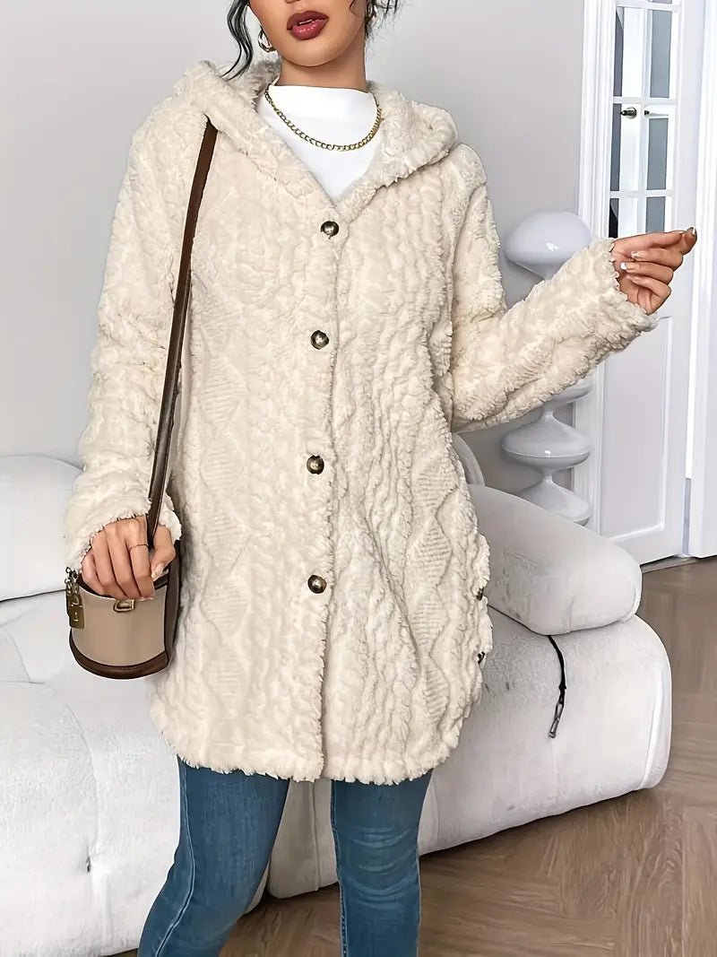 Cora plush hooded long cardigan – image 9