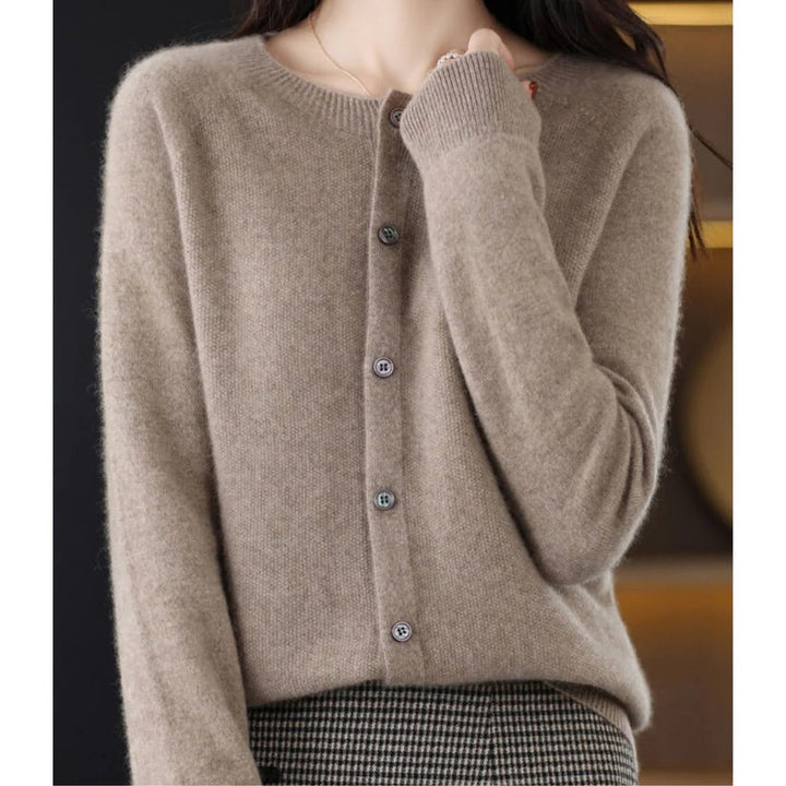 Brynn button front crew neck cardigan – image 10