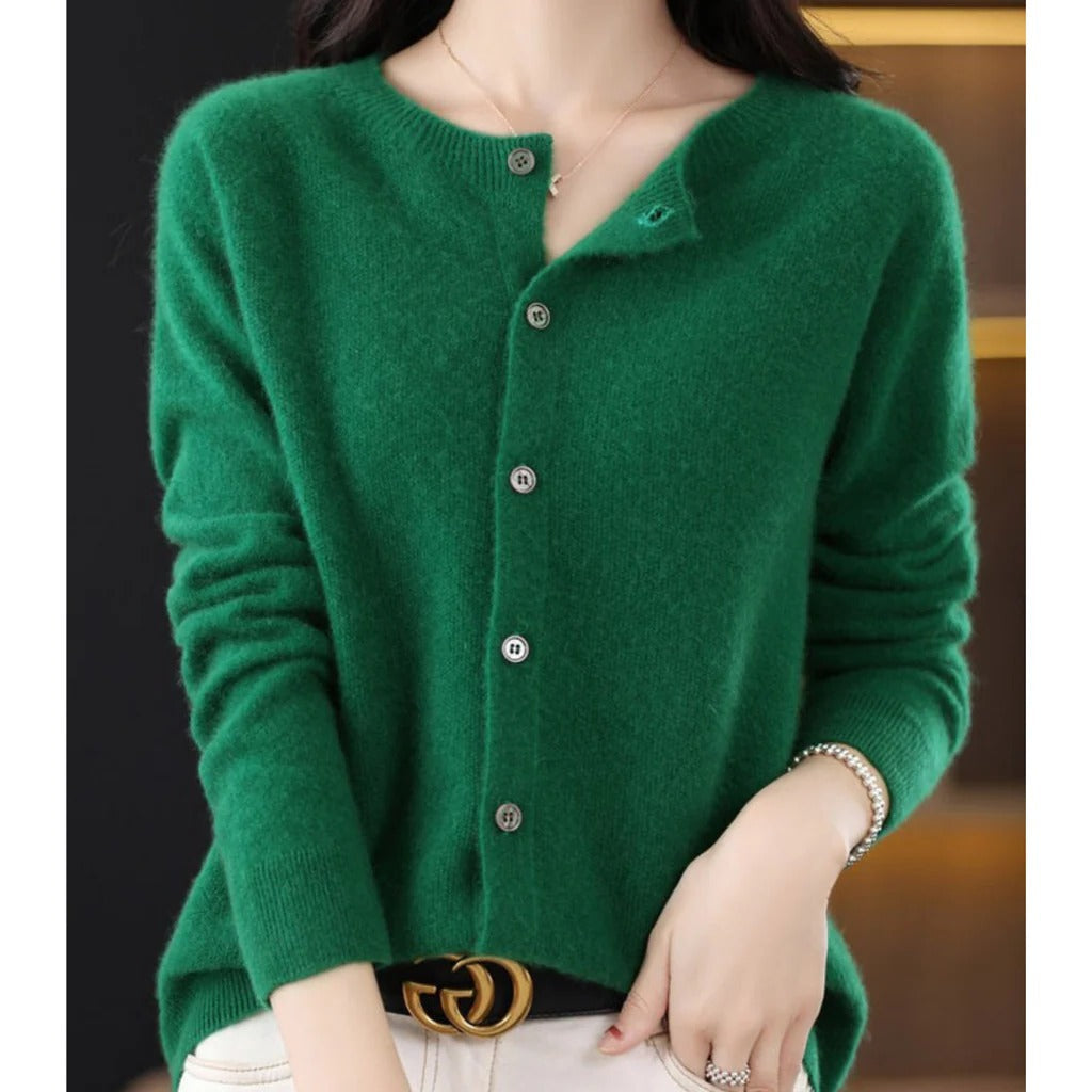 Brynn button front crew neck cardigan – image 12