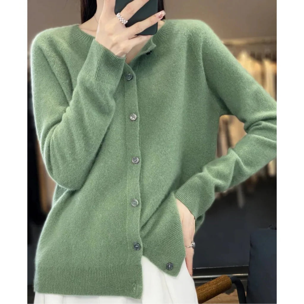 Brynn button front crew neck cardigan – image 13