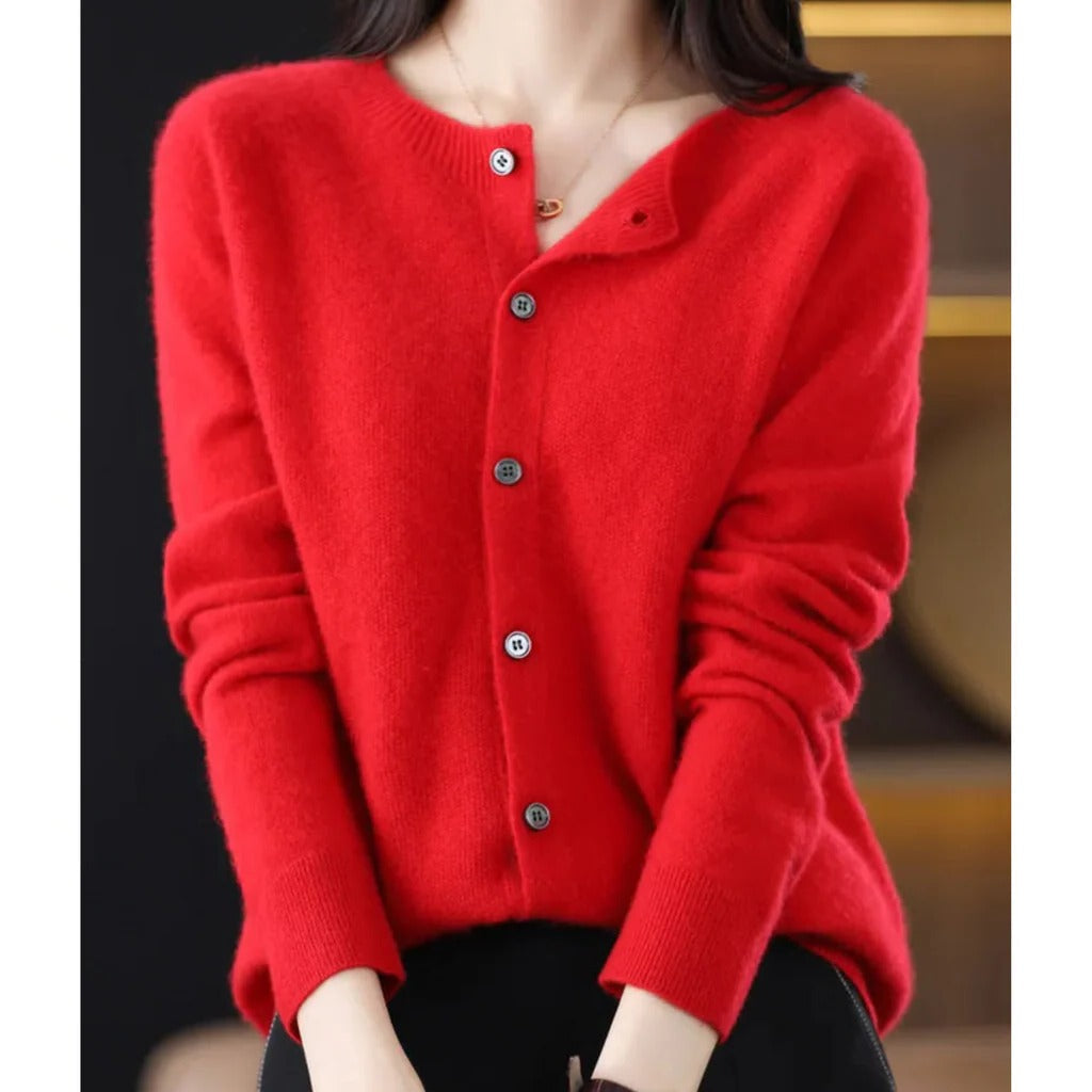 Brynn button front crew neck cardigan – image 14