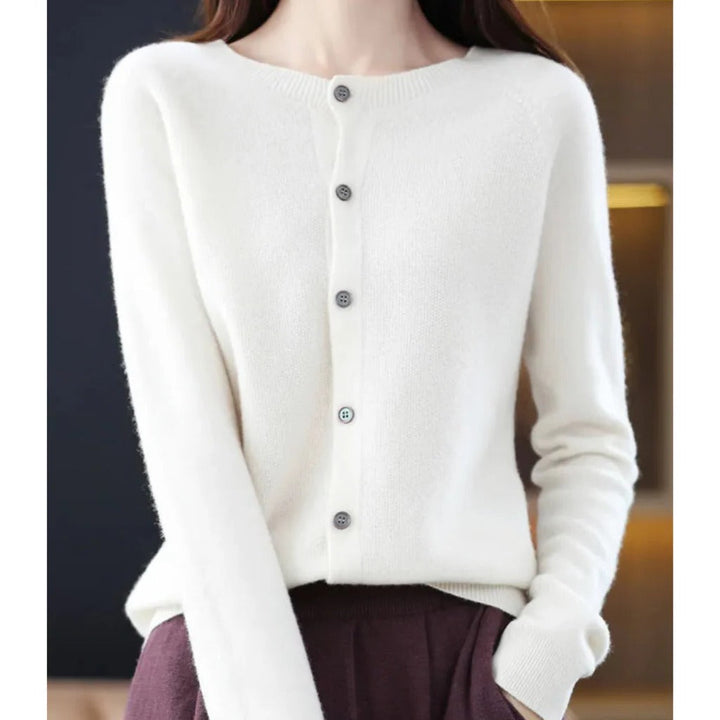 Brynn button front crew neck cardigan – image 5