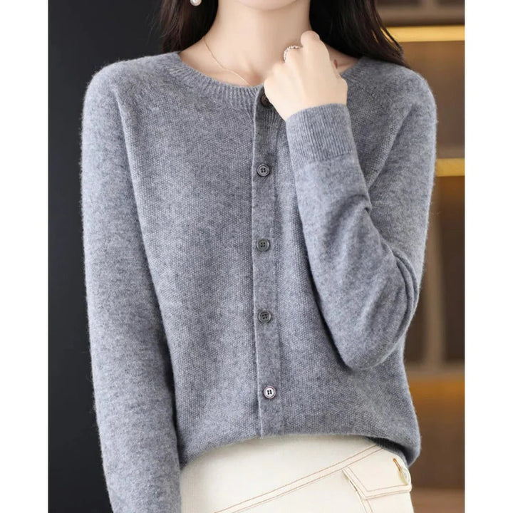 Brynn button front crew neck cardigan – image 7
