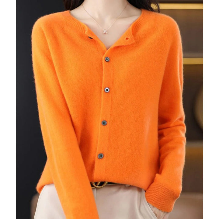 Brynn button front crew neck cardigan – image 8