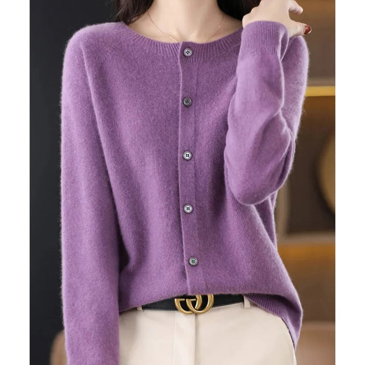 Brynn button front crew neck cardigan – image 9