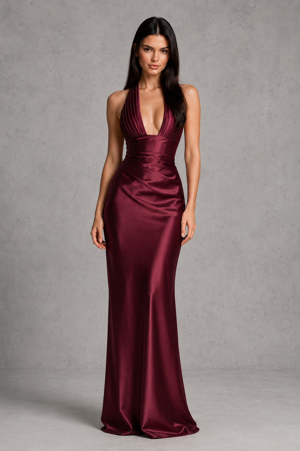 Astrid satin halter corset maxi dress – image 5