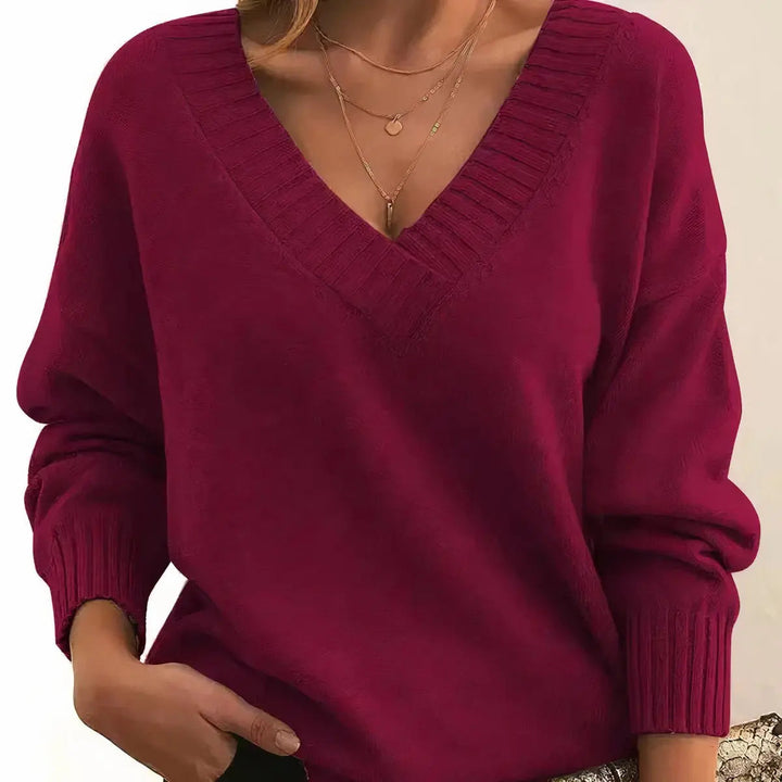 Lacey oversized V neck knit sweater – image 8