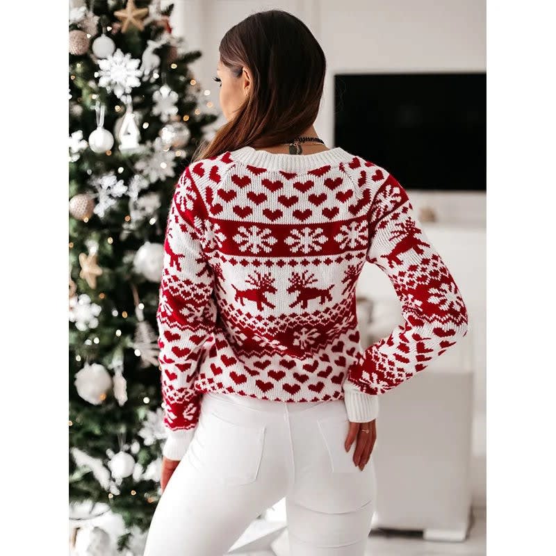 Cadence fair isle reindeer christmas sweater – image 4