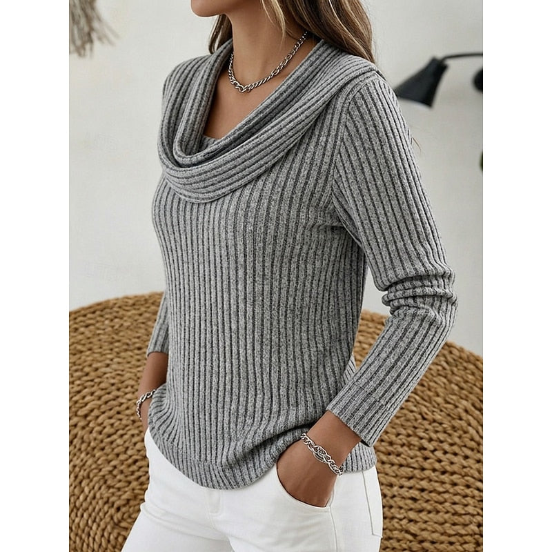 Journey ribbed cowl neck sweater – image 9