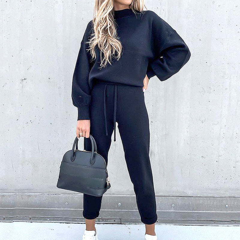 Adelaide turtleneck lounge set with high waist pants – image 2