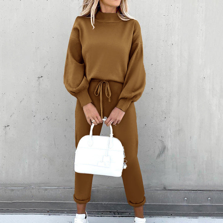 Adelaide turtleneck lounge set with high waist pants – image 14
