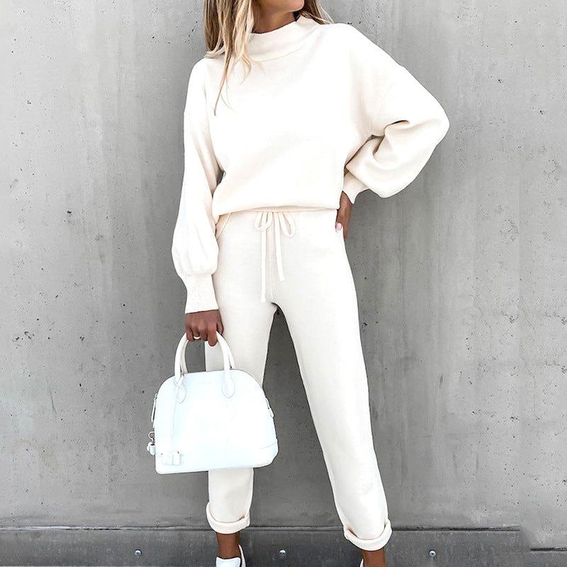 Adelaide turtleneck lounge set with high waist pants