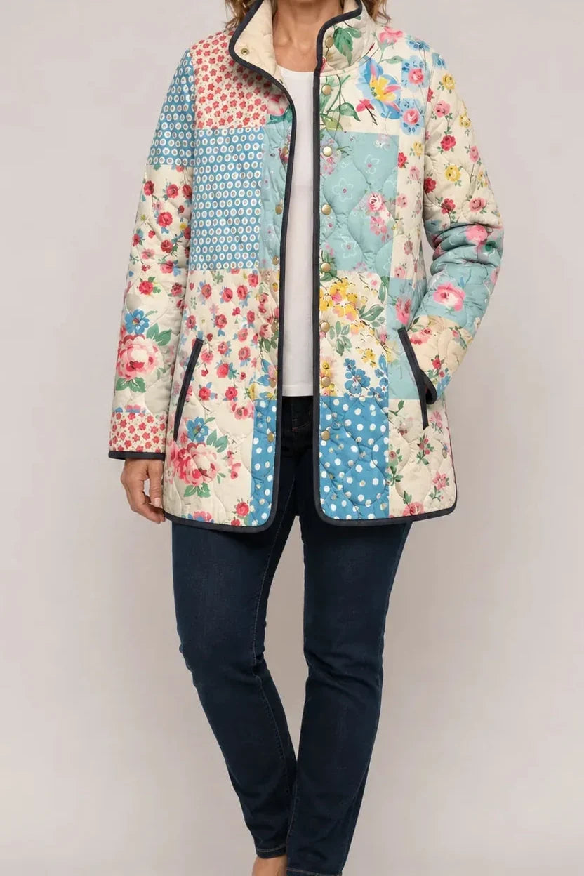 Paisley floral print quilted puffer jacket – image 20