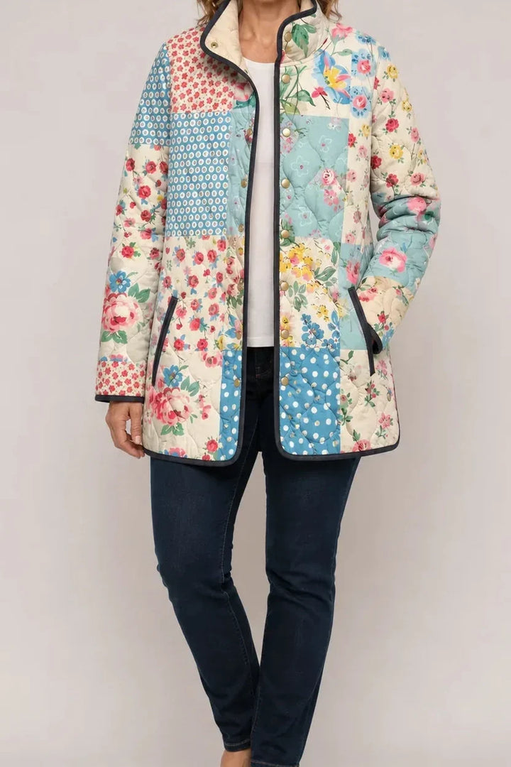 Paisley floral print quilted puffer jacket – image 20