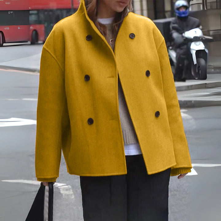 Beatrice double breasted high neck coat – image 6