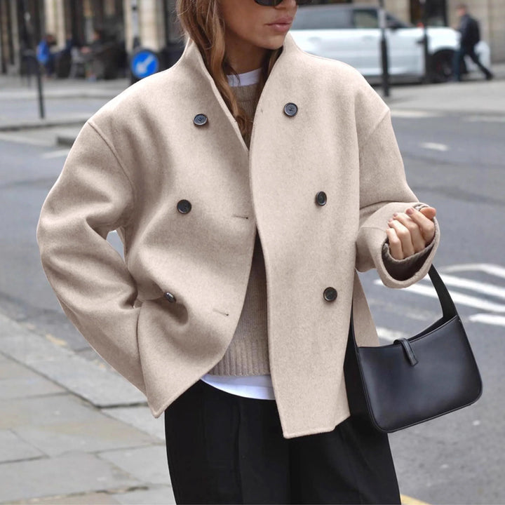 Beatrice double breasted high neck coat – image 9